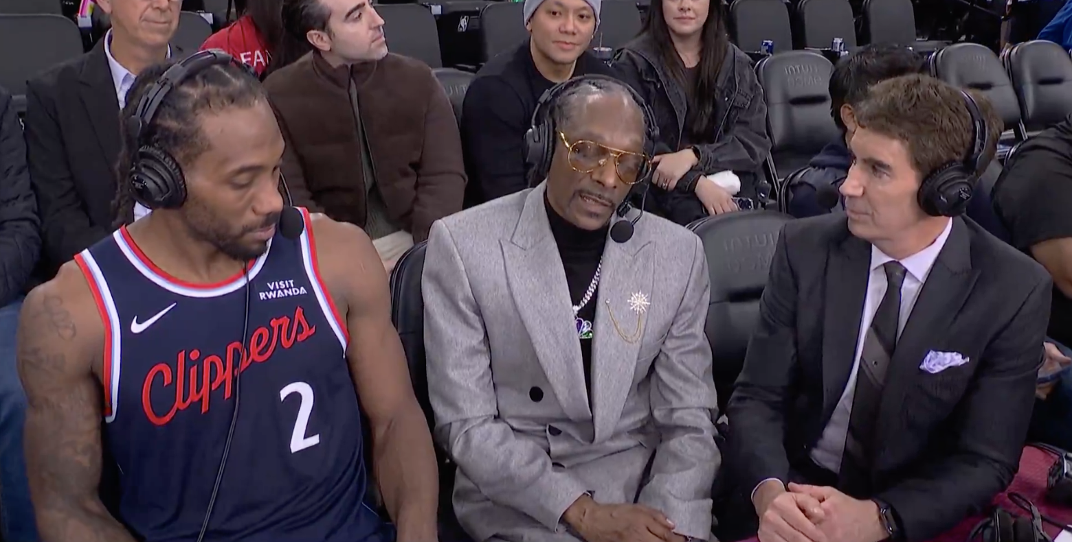 Snoop Dogg was incredible on NBC's Clippers-Warriors broadcast