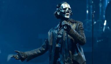 Tobias Forge onstage with Ghost in 2025