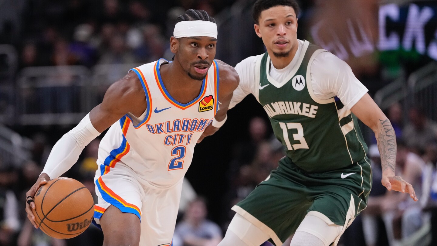 Gilgeous-Alexander scores 40 points in Thunder's 122-102 win over Bucks