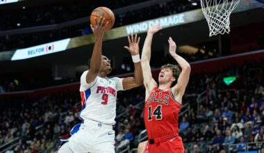 Stewart scores career-high 31 points to lead short-handed Pistons past Bulls, 108-93