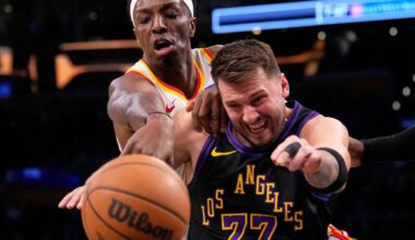 Luka Doncic plays and scores 27 points as the Lakers rout the Hawks