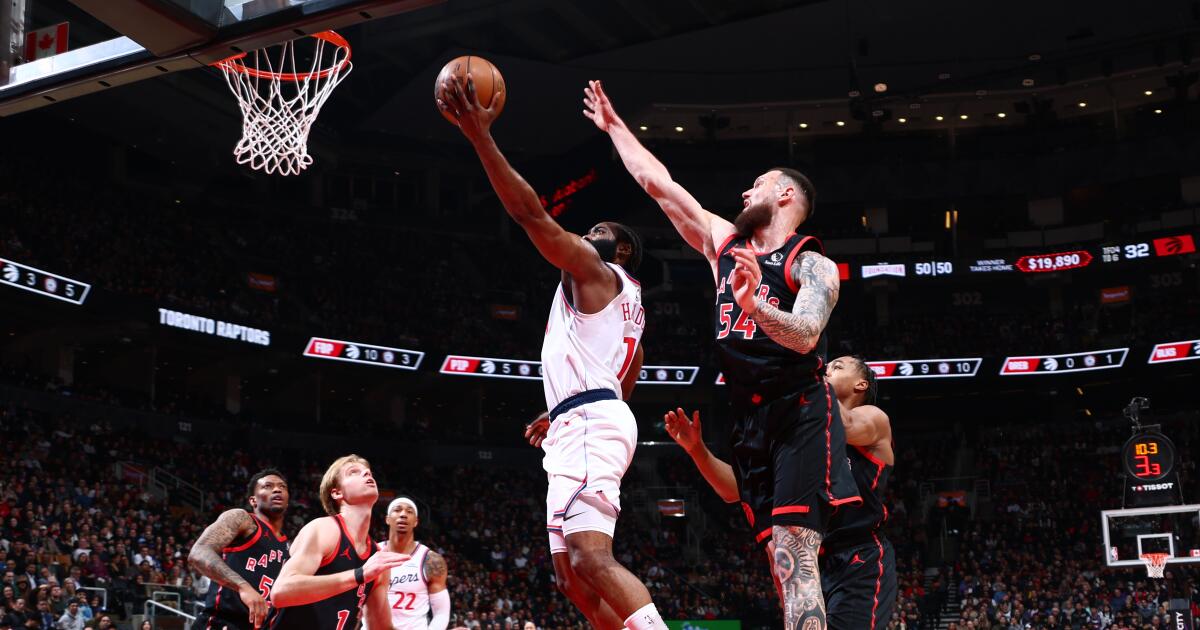 James Harden scores 31 as red-hot Clippers beat Raptors in overtime