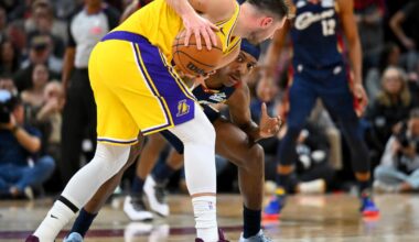 Cavaliers court raises safety concerns again as Luka Doncic injures leg