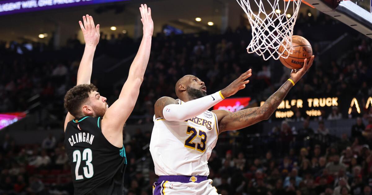 Injury-riddled Lakers fall to Portland for fifth loss in six games
