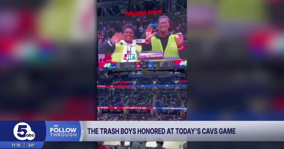 'The Trash Boys' honored at Cleveland Cavaliers game