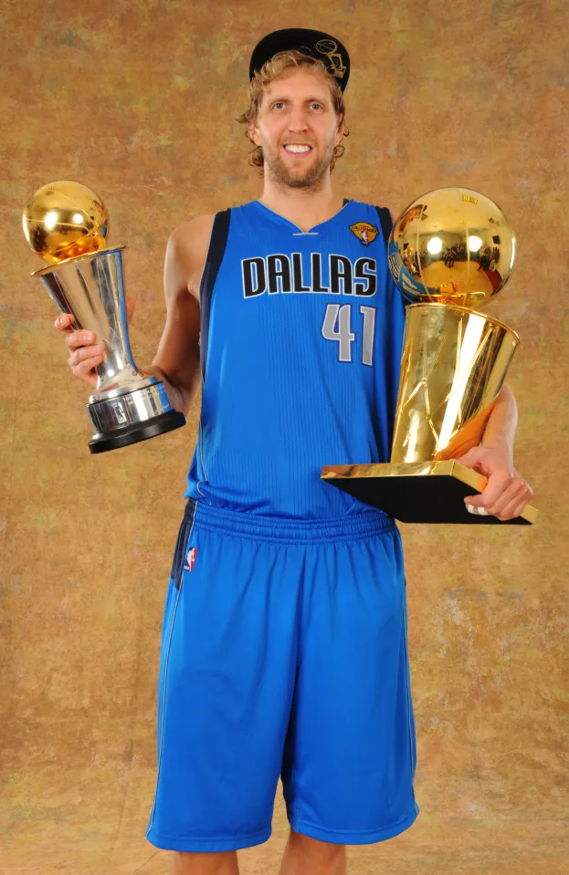 Nowitzki made the all-NBA team 12 times, tied for the 7th most in history.