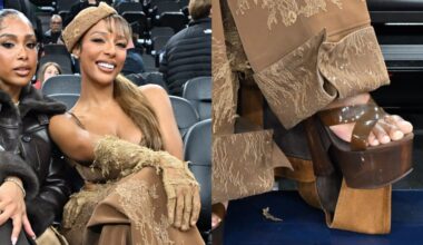 Victoria Monét attends a basketball game between the Los Angeles Clippers and the Boston Celtics at Intuit Dome on Saturday in Inglewood, California.