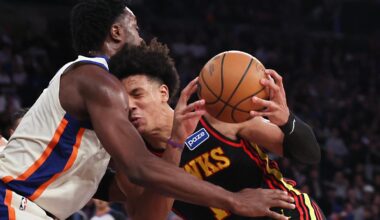 Johnson has another triple-double and the Hawks beat the Knicks 111-99