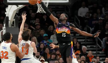 Booker scores 31 points, Brooks adds 27 as Suns hold on to beat Knicks 112-107