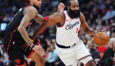 Harden's 31 points, 10 rebounds lead Clippers past Raptors 121-117 in OT for 5th straight win