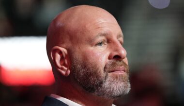 Dec 6, 2024; Portland, Oregon, USA; Portland Trail Blazers general manager Joe Cronin looks on before the game against the Utah Jazz at Moda Center. Mandatory Credit: Soobum Im-Imagn Images