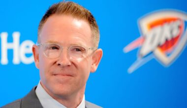 Thunder general manager Sam Presti speaks during an introductory press conference for the 2024 Thunder draft picks at Oklahoma Contemporary Arts Center in Oklahoma City on Saturday, June, 29, 2024.