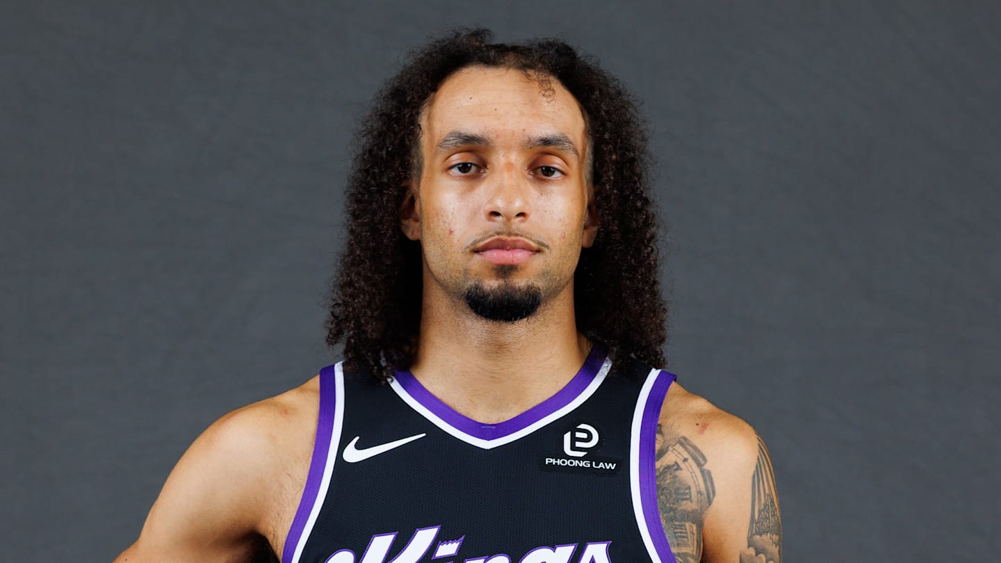 Sep 29, 2025; Sacramento, CA, USA; Sacramento Kings guard Devin Carter (22) during media day at Golden 1 Center. Mandatory Credit: Sergio Estrada-Imagn Images