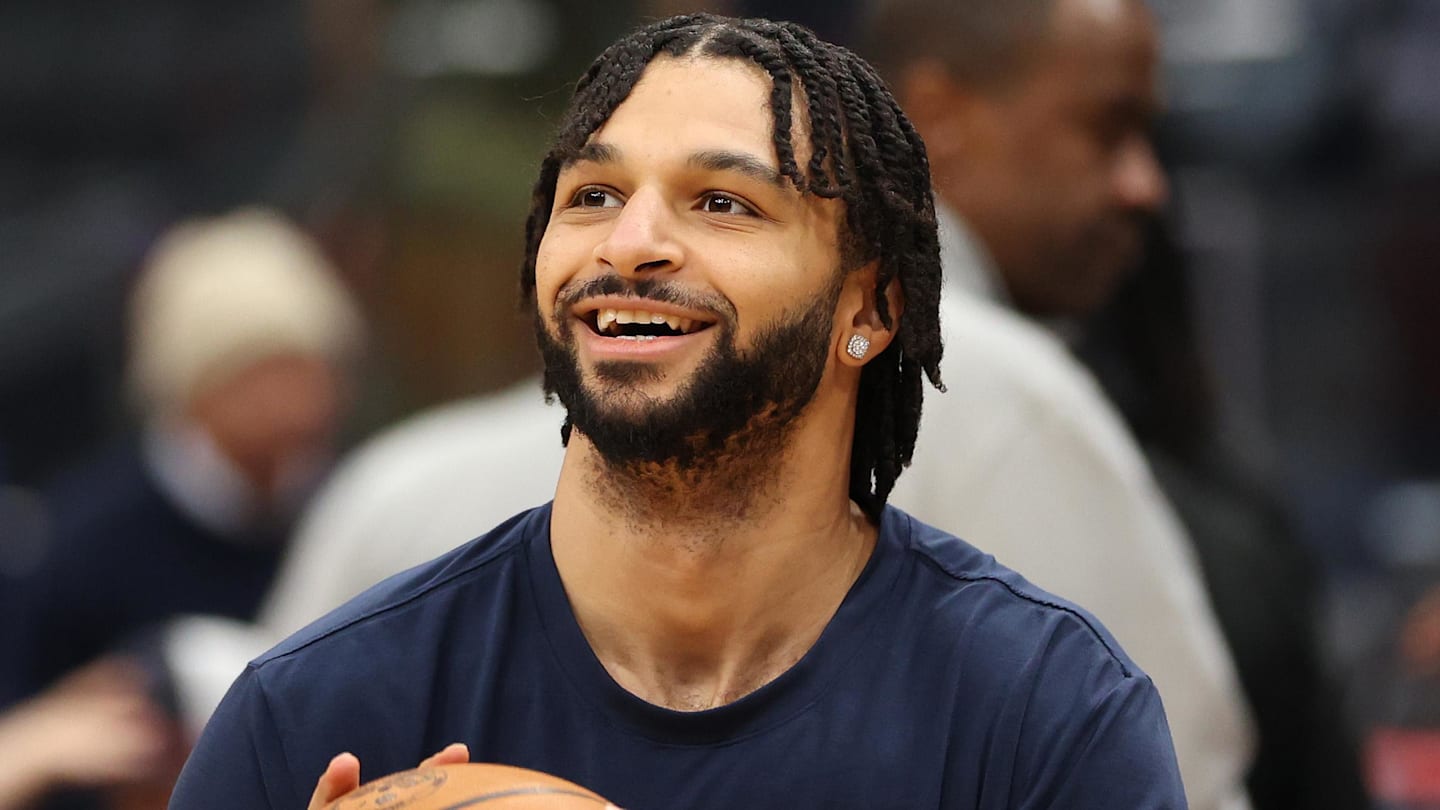Jan 22, 2026; Washington, District of Columbia, USA; Denver Nuggets guard Jamal Murray (27) looks on before a game against the Washington Wizards at Capital One Arena. Mandatory Credit: Daniel Kucin Jr.-Imagn Images