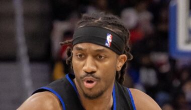 Detroit Pistons guard Daniss Jenkins (24) moves the ball up court against the Houston Rockets during the second half at Little Caesars Arena on Jan 23, 2026.