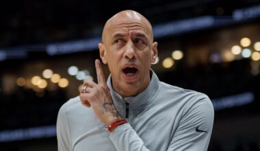 Feb 9, 2026; New Orleans, Louisiana, USA; Sacramento Kings head coach Doug Christie reacts during the first half against the New Orleans Pelicans at Smoothie King Center. Mandatory Credit: Matthew Hinton-Imagn Images