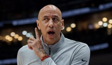 Feb 9, 2026; New Orleans, Louisiana, USA; Sacramento Kings head coach Doug Christie reacts during the first half against the New Orleans Pelicans at Smoothie King Center. Mandatory Credit: Matthew Hinton-Imagn Images