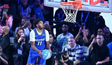 Jase Richardson followed his father into the Dunk Contest on Saturday. Now he works to make his own legacy with the Orlando Magic.