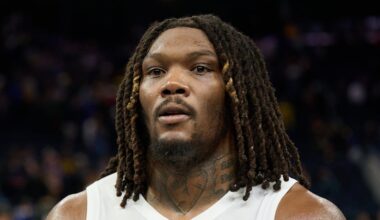 Nov 21, 2025; San Francisco, California, USA; Portland Trail Blazers center Robert Williams III (35) walks off the court after the game against the Golden State Warriors at Chase Center. Mandatory Credit: Robert Edwards-Imagn Images