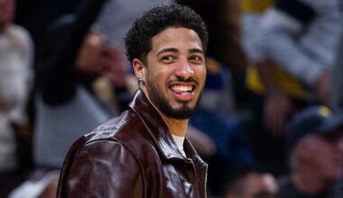 Indiana Pacers guard Tyrese Haliburton (0) in the second half against the Houston Rockets at Gainbridge Fieldhouse.