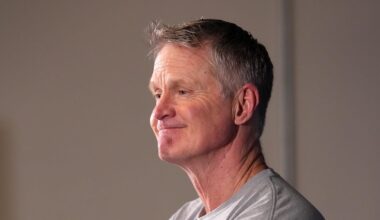 Jan 5, 2026; Inglewood, California, USA; Golden State Warriors head coach Steve Kerr at press conference at Intuit Dome. Mandatory Credit: Kirby Lee-Imagn Images