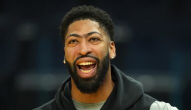 Dec 25, 2025; San Francisco, California, USA; Dallas Mavericks forward Anthony Davis (3) before the game against the Golden State Warriors at Chase Center. Mandatory Credit: Darren Yamashita-Imagn Images