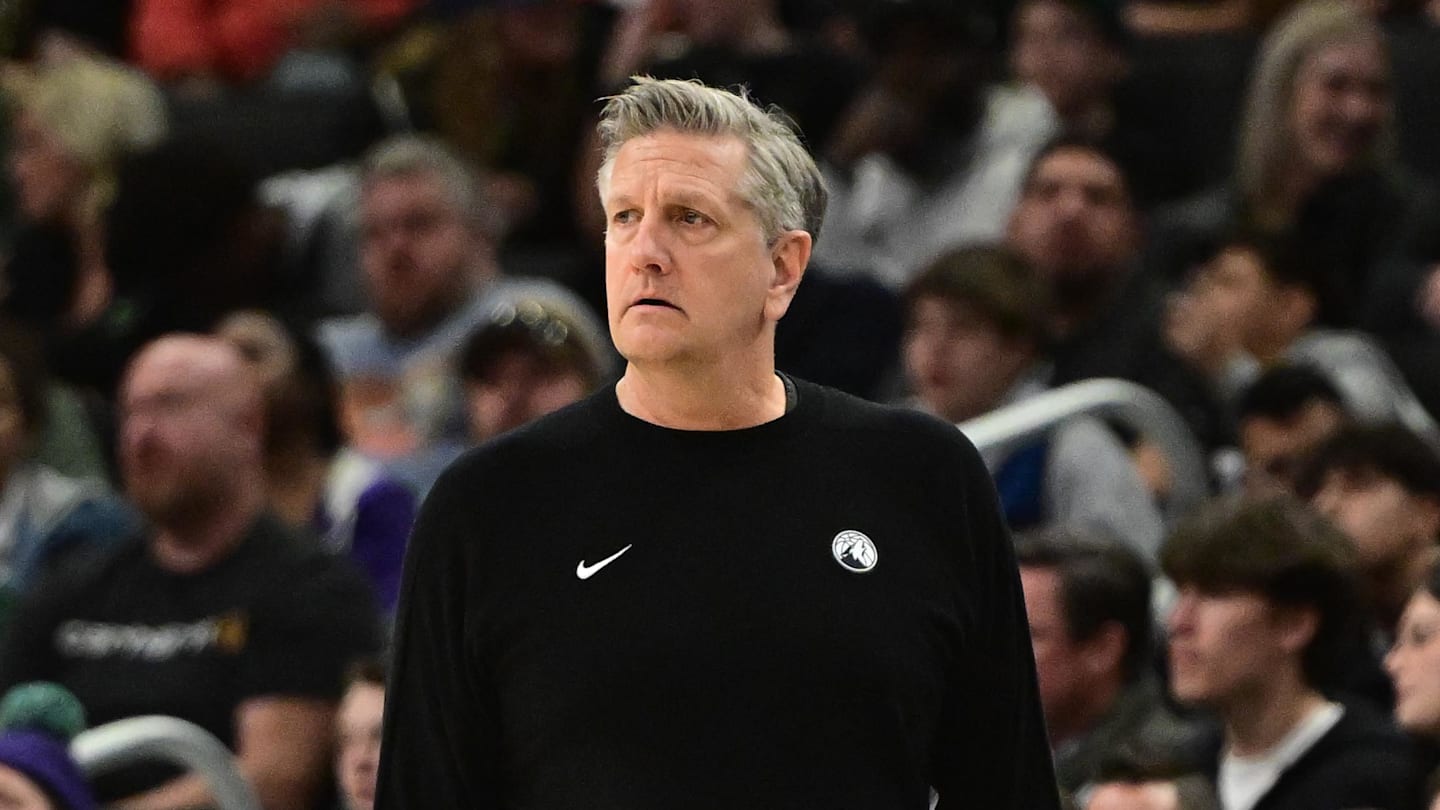 Jan 13, 2026; Milwaukee, Wisconsin, USA; Minnesota Timberwolves head coach Chris Finch looks on in the third quarter against the Milwaukee Bucks at Fiserv Forum. Mandatory Credit: Benny Sieu-Imagn Images