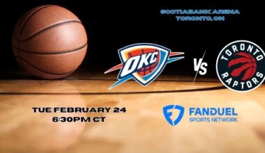 OKC Thunder vs. Toronto Raptors TUE 02/24/26
