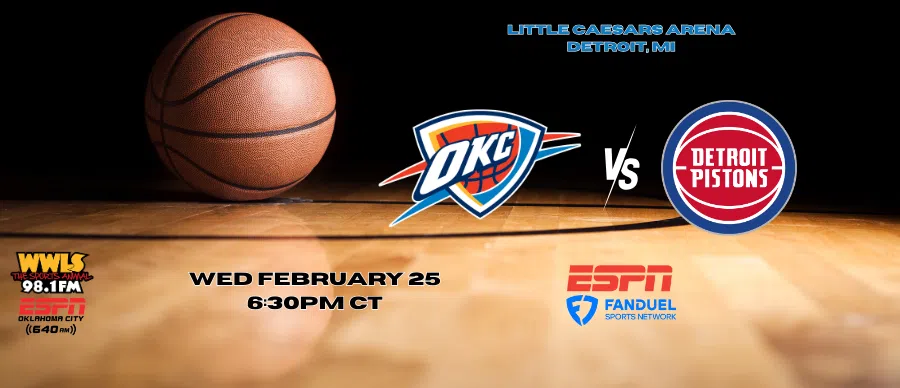 OKC Thunder vs. Detroit Pistons WED 02/25/26