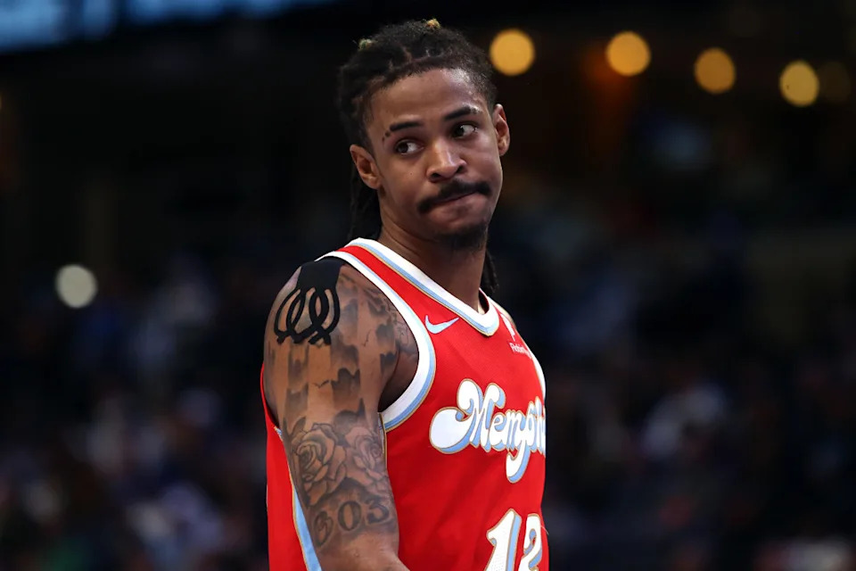 Memphis Grizzlies guard Ja Morant (12).Petre Thomas-Imagn Images