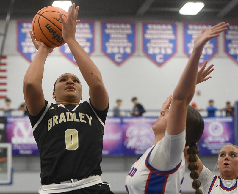 Staff file photo by Matt Hamilton / Bradley Central senior Kimora Fields (0) was named a finalist for the TSSAA Class 4A Miss Basketball award Thursday. Fields, who won the award last season, has a chance to become a four-time state champion this postseason with the undefeated Bearettes.