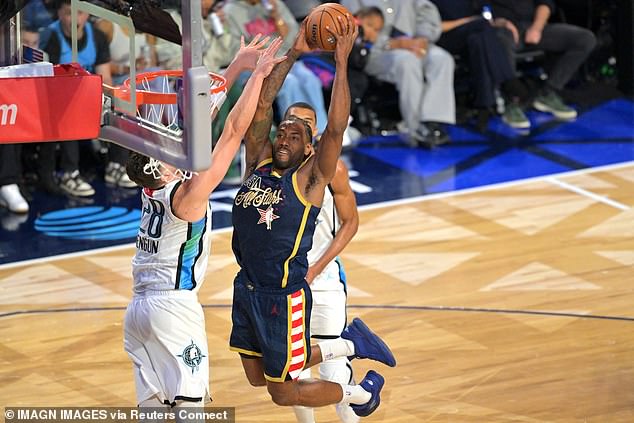 The 34-year-old particularly impressed fans in the final mini-game with a 31-point barrage