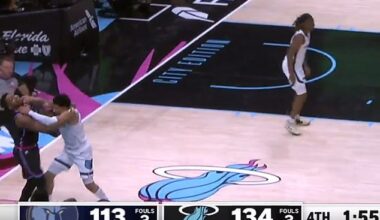 While Scotty Pippen Jr's teammates played on, he charged at Miami´s Myron Gardner