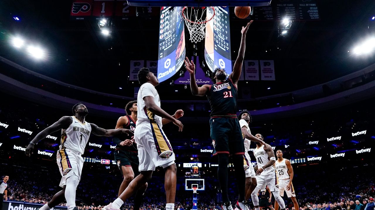 Joel Embiid's 40 points lead 76ers to victory over Pelicans after Paul George's 25-game suspension