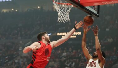 Deni Avdija earns his first All-Star nod but misses game with lower back strain as Cavaliers beat Trail Blazers