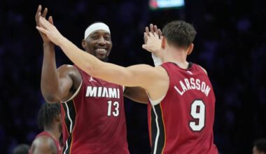 Bam Adebayo, Pelle Larsson lead Miami Heat past Bulls in bounce back