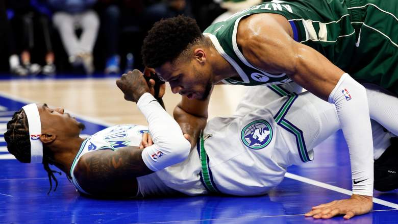 Jaden McDaniels, Giannis Antetokounmpo, Timberwolves