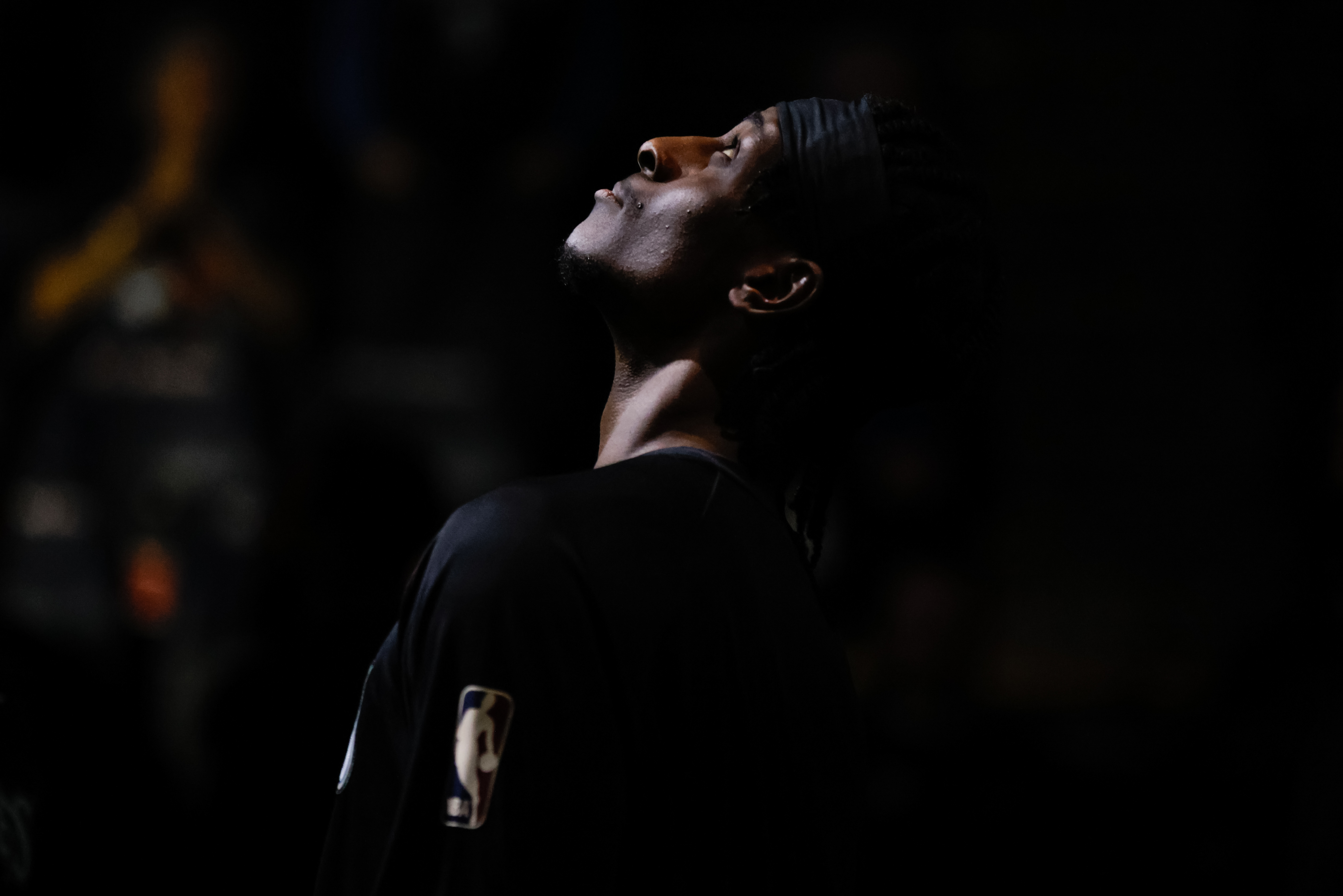 Timberwolves forward Leonard Miller looks on before a game against...