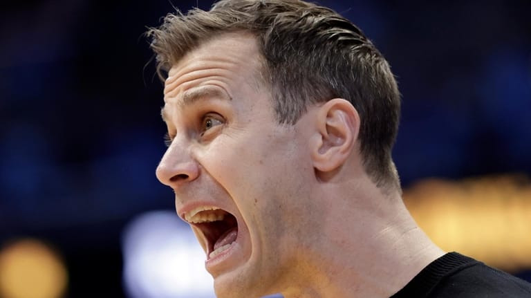 Duke head coach Jon Scheyer yells instructions to the team...