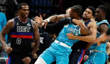 Stewart suspended 7 games and 3 other players are penalized for fighting in Pistons-Hornets game