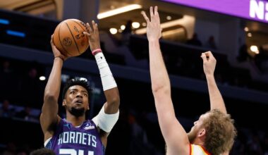 Brandon Miller scores 31 points, Hornets hold on to beat Hawks 110-107