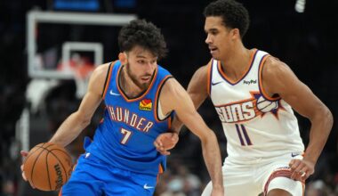 Jalen Williams scores 28 points and the Thunder cruise past the Suns, 136-109