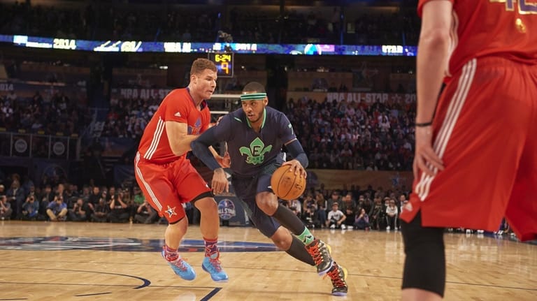 Basketball: NBA All-Star Game: Team East Carmelo Anthony (7) in...