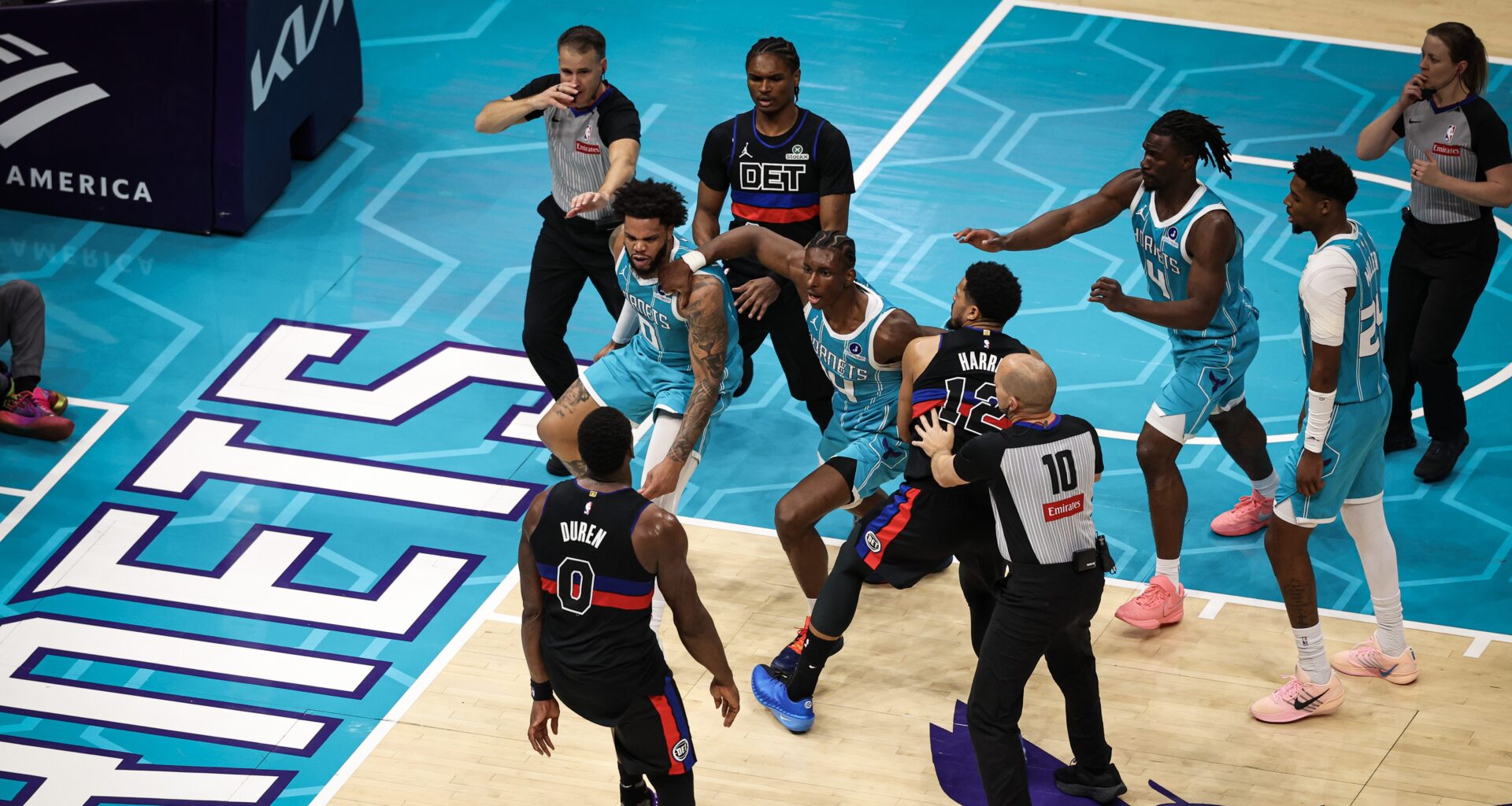 Suspensions Announced for Hornets Players After Brawl
