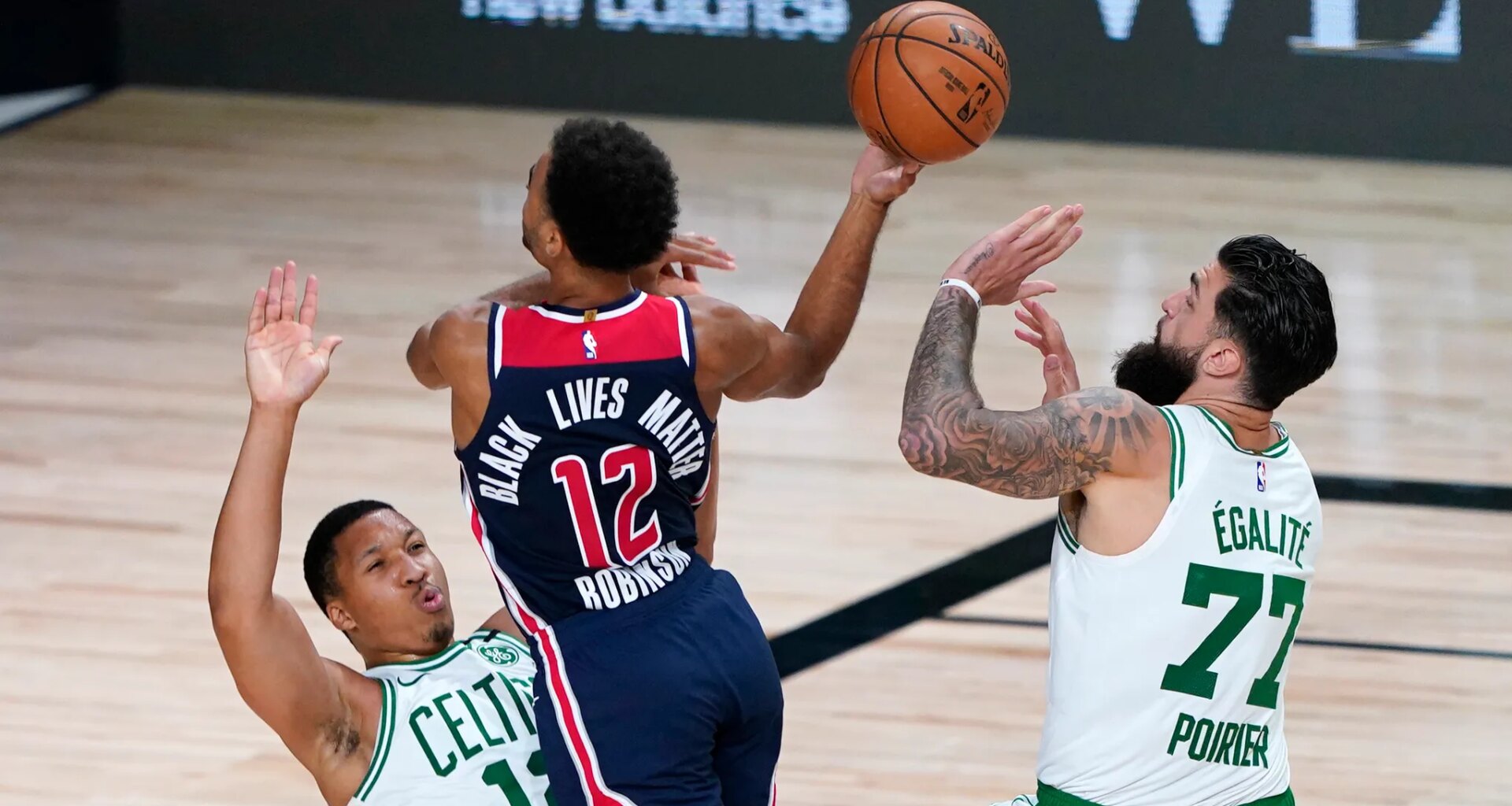 Celtics jersey history No. 77 -- Vincent Poirier (2019-20)