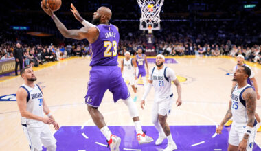 In Lakers’ win over Mavericks, LeBron James becomes oldest player to have triple-double in NBA history