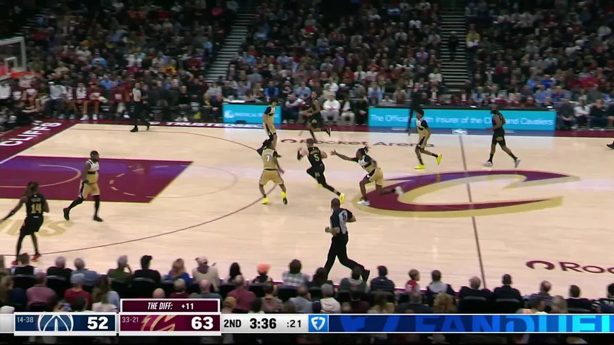 Sam Merrill with 32 points vs. Washington Wizards