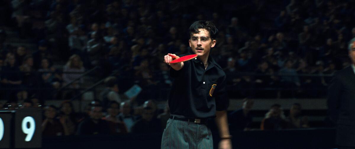 Timothee Chalamet in "Marty Supreme."