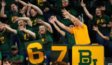 The '6-7' craze is going strong at NBA and college basketball games