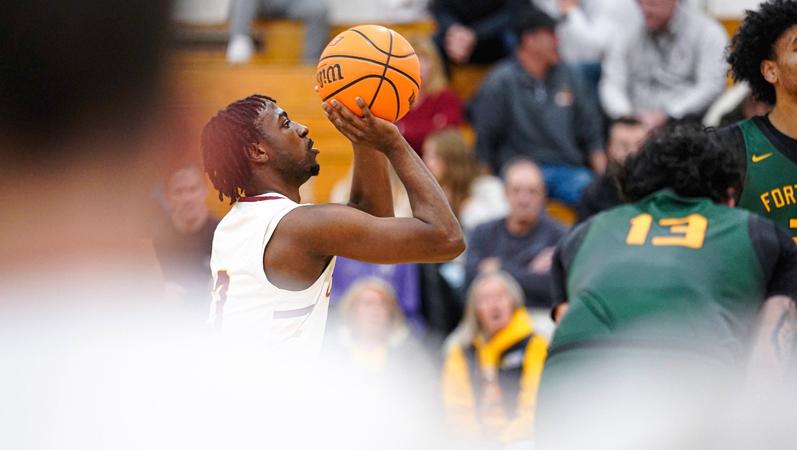 Men's Basketball: Cadets rally multiple times, drop back-and-forth GNAC battle at Emmanuel